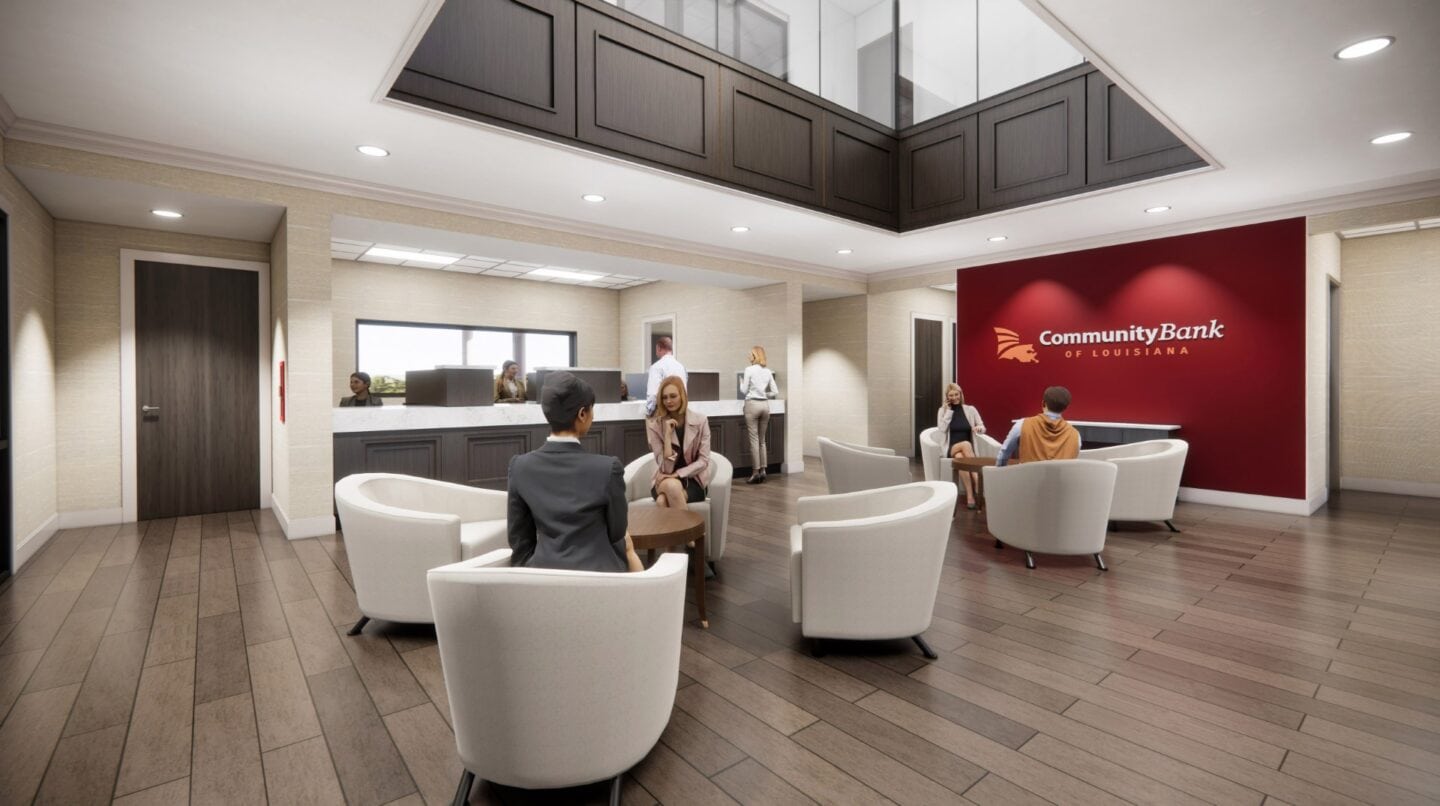 Mock up of Southern Loop branch interior